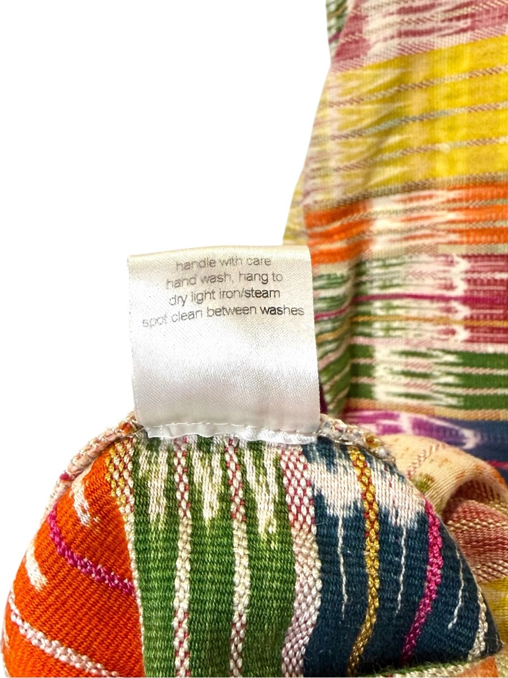 Arloom Size M/L Handwoven Vintage Textile Lola Kaftan Mini Dress With Pockets - Picture 5 of 7